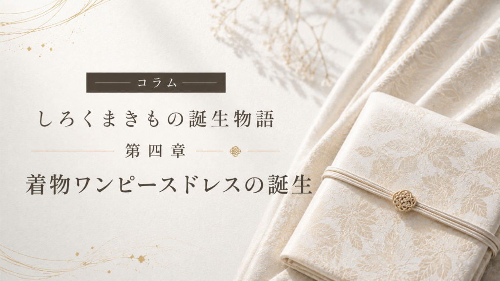 しろくまきもの誕生物語　第四章｜着物ワンピースドレスの誕生